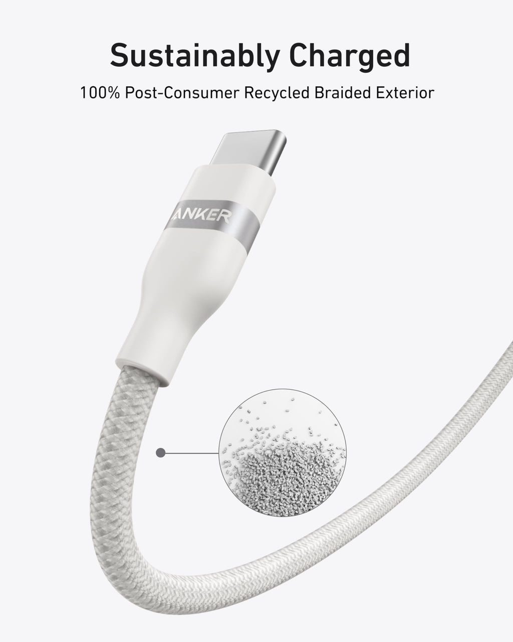 Anker Charger (140W, 4-Port, PD 3.1) with USB-C Cable and Anker USB-C to USB-C Cable (6 ft, 240W, Upcycled-Braided)