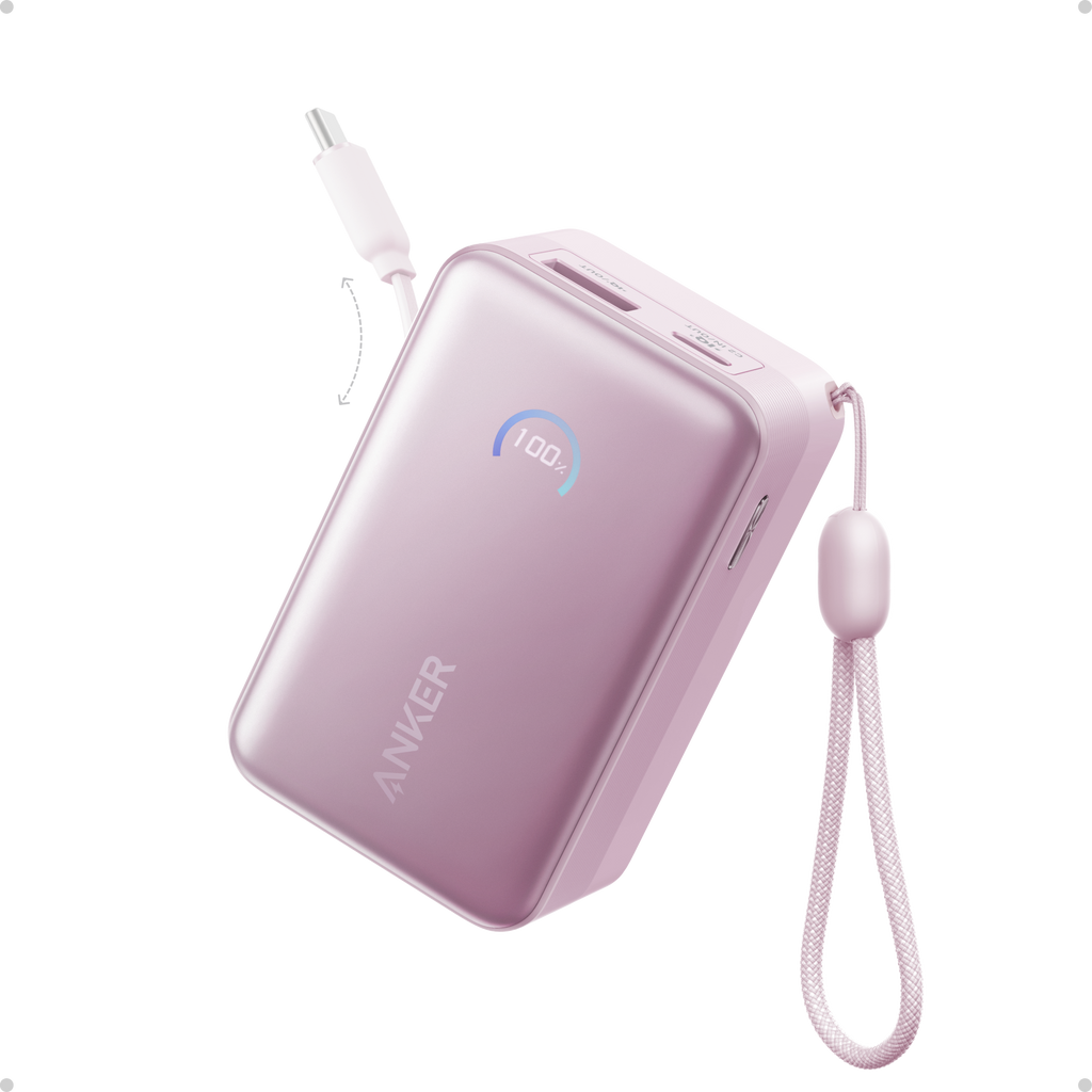 Anker Nano Power Bank (10K, 45W, Built-In Retractable USB-C Cable) | Customizable