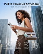 Anker power bank with retractable cable for smooth city charging