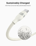 Anker cable with recycled braided exterior for USB-C