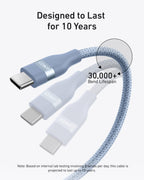 Anker cable with 30,000+ bend lifespan for durability