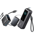 Anker Laptop Power Bank (25K, 165W, Built-In and Retractable Cables) and Anker Laptop Charger (140W, 4-Port, PD 3.1) with USB-C Cable and Anker Nano Power Bank (10K, 45W, Built-In Retractable USB-C Cable)
