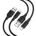 Anker 15W USB-A to USB-C Cable 2Pack (3 ft, Silicone)