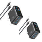 Anker Charger (100W, 3 Ports, Smart Display) 2-Pack
