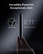 Anker charging station with pop-up outlet for slim profile